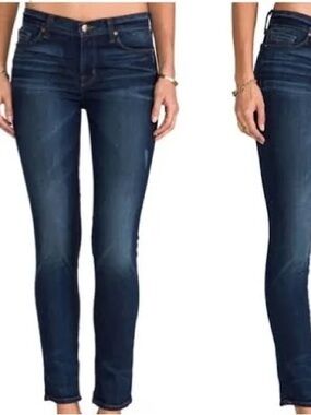 J Brand Classic Mid-Rise Dark Blue Skinny Capri Jeans size 29